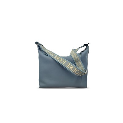 LOEWE CUBI CROSSBODY BAG IN SUPPLE SMOOTH CALFSKIN AND JACQUARD B906K70X13 (44*30*18cm)